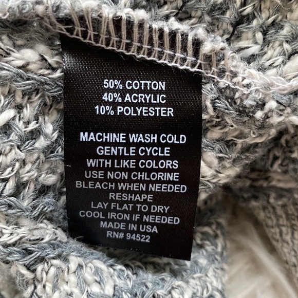 🎉HP🎉 Closet Space Hooded Open Cardigan 💗 Gray & White - Picture 14 of 14